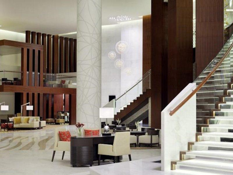 Marriott Executive Apartments Al Jaddaf, Dubaj Zewnętrze zdjęcie The lobby of the hotel